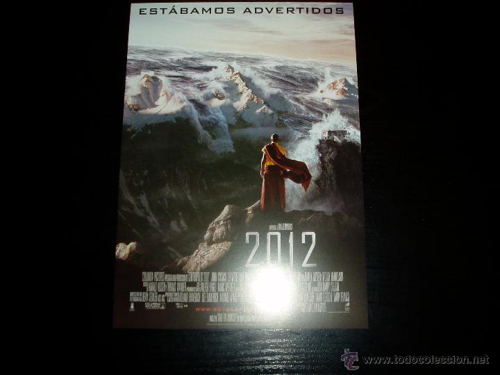 Cine: 2012. GU&Iacute;A PUBLICITARIA SENCILLA ORIGINAL DE LA PEL&Iacute;CULA. NUEVO.MAGNIFICO ESTADO.