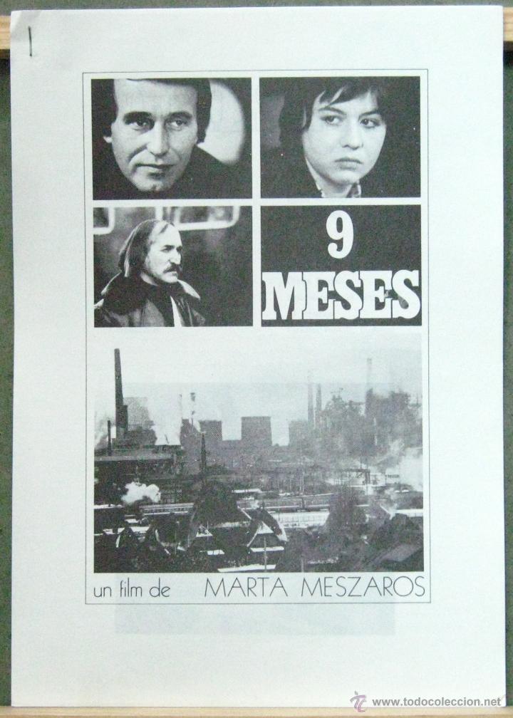 Cinema: G5459 NUEVE MESES MARTA MESZAROS GUIA ORIGINAL ESTRENO