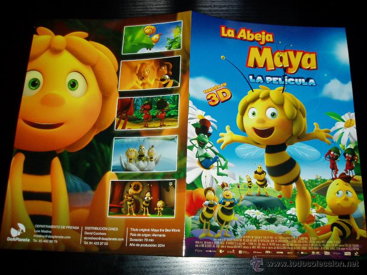 Cine: LA ABEJA MAYA. LA PELICULA. GUIA PUBLICITARIA DOBLE. ORIGINAL.MAGNIFICO ESTADO.NUEVO.