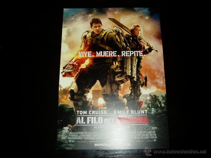 Cine: AL FILO DEL MA&Ntilde;ANA. GUIA PUBLICITARIA SENCILLA. ORIGINAL.MAGNIFICO ESTADO.NUEVO.