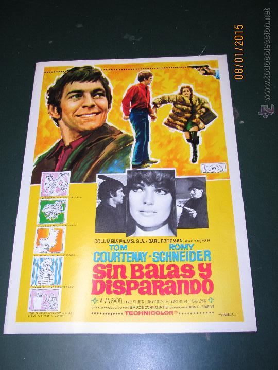 Cine: Antigua Guia Publicitaria de *SIN BALAS Y DISPARANDO* con ROMY SCHNEIDER 1969.