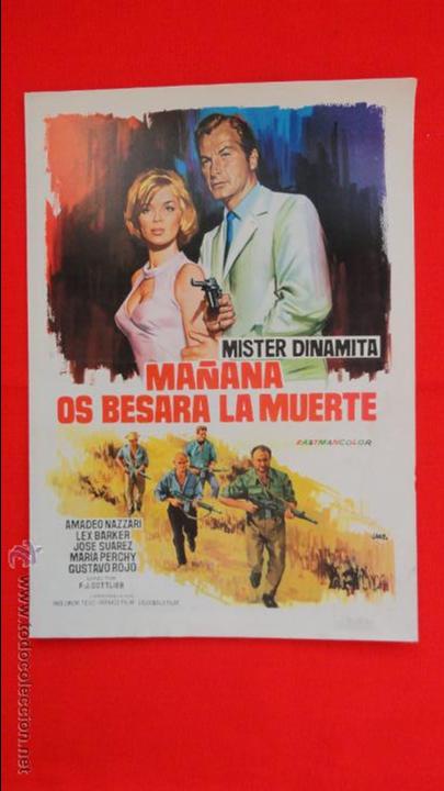 Cine: ma&ntilde;ana os besara la muerte, guia triptico 1968, jano, amadeo nazzari lex barker jose suarez