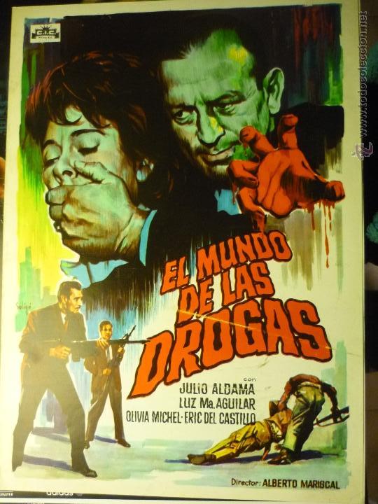 Cine: guia doble el mundo de las drogas.- julio aldama.-dibujo soligo