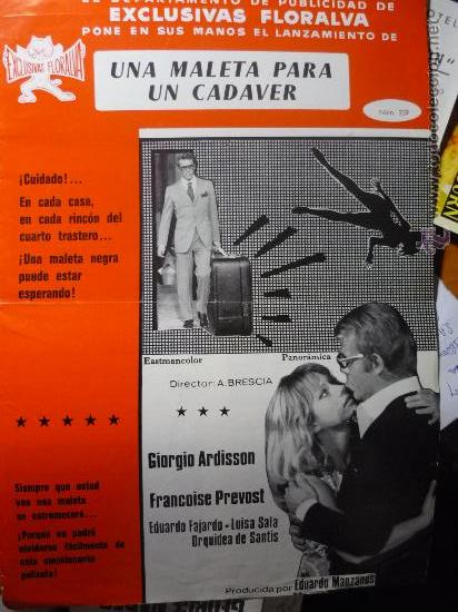 Cine: guia pelicula UNA MALETA PARA UN CADAVER