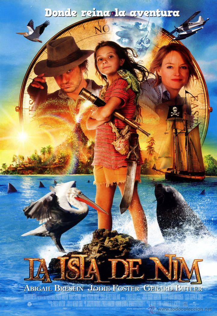 Cine: LA ISLA DE NIM (GUIA ORIGINAL 4 PAGINAS CON FOTOS) ABIGAIL BRESLIN - JODIE FOSTER