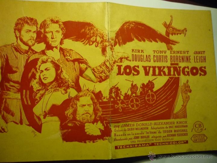 Cine: GUIA LOS VIKINGOS-36 PAG. KIRK DOUGLAS-TONY CURTIS---BB