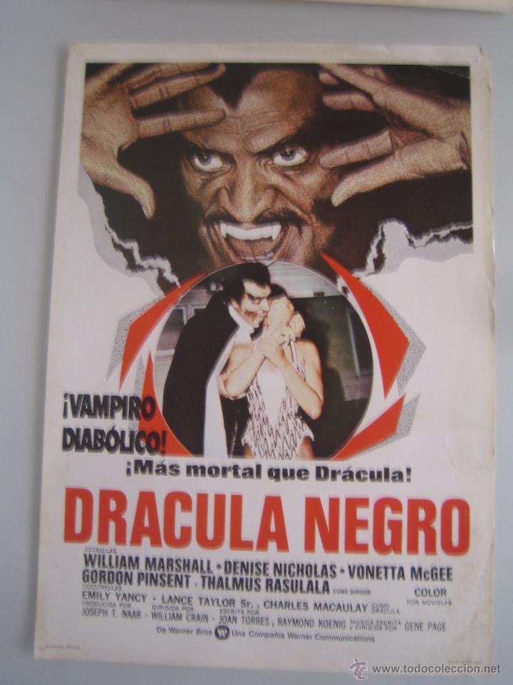Cine: dracula negro guia publicitaria original estreno