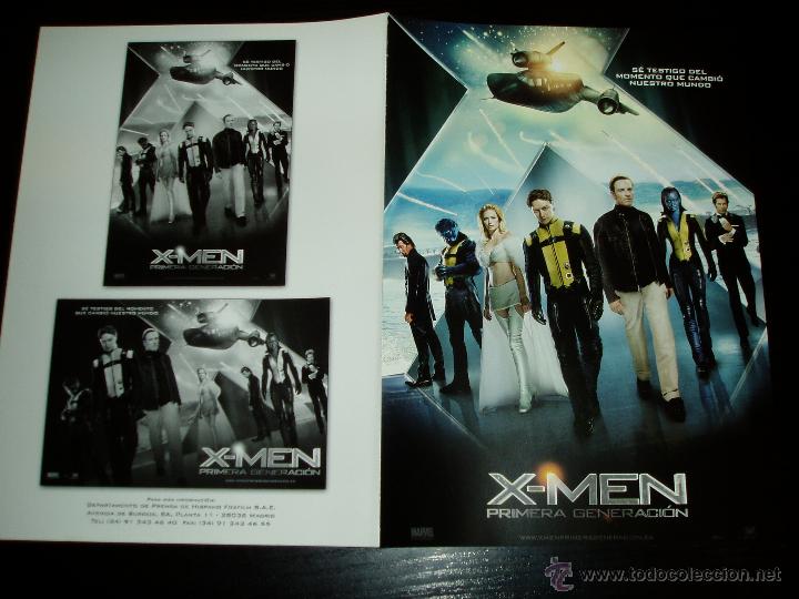 Cine: X-MEN PRIMERA GENERACION. GUIA PUBLICITARIA DOBLE. ORIGINAL DE LA PEL&Iacute;CULA. NUEVO.