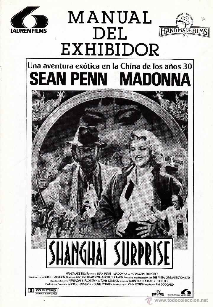 Cine: SHANGHAI SURPRISE (SEAN PENN + MADONNA) GUIA 4 PAGINAS
