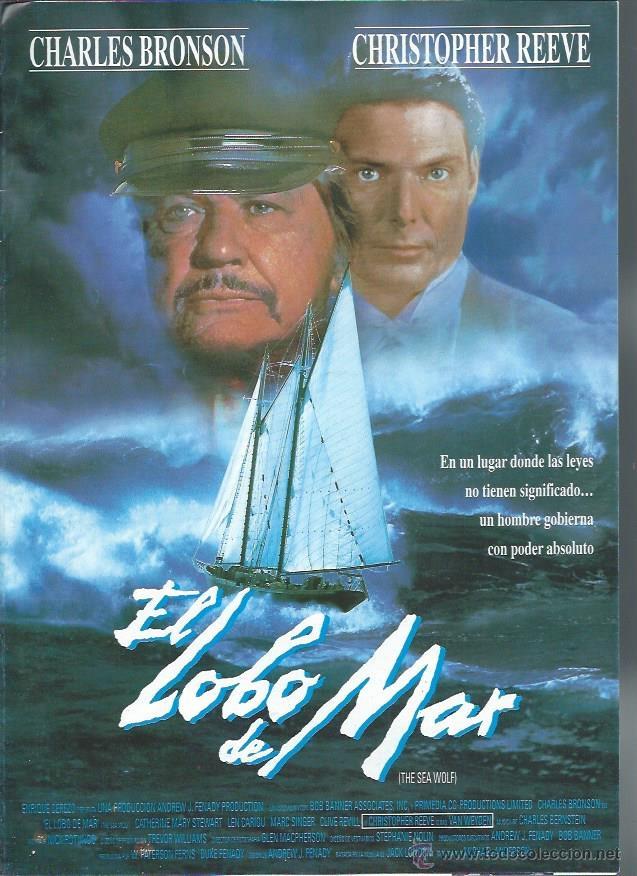 Cinema: GU&Iacute;A PUBLICITARIA DE CINE EL LOBO DE MAR, ORIGINAL, 20 POR 30CM