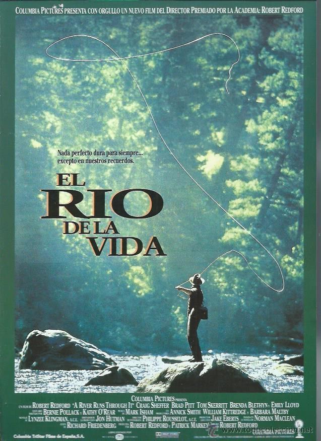Cinema: GU&Iacute;A PUBLICITARIA DE CINE EL R&Iacute;O DE LA VIDA, NADA PERFECTO DURA SIEMPRE, ORIGINAL, 20 POR 30CM