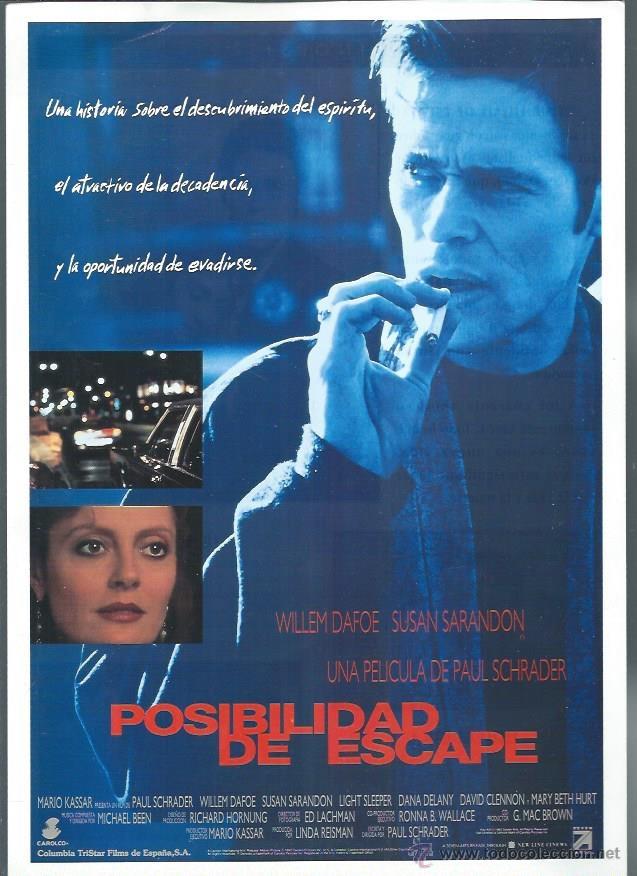 Cin&eacute;ma: GU&Iacute;A PUBLICITARIA DE CINE POSIBILIDAD DE ESCAPE, ORIGINAL, 20 POR 30CM