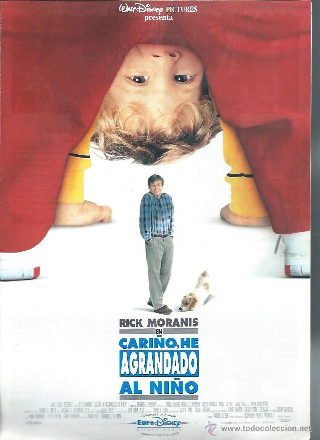 Kino: GU&Iacute;A PUBLICITARIA DE CINE CARI&Ntilde;O HE AGRANDADO AL NI&Ntilde;O, ORIGINAL, 20 POR 30CM
