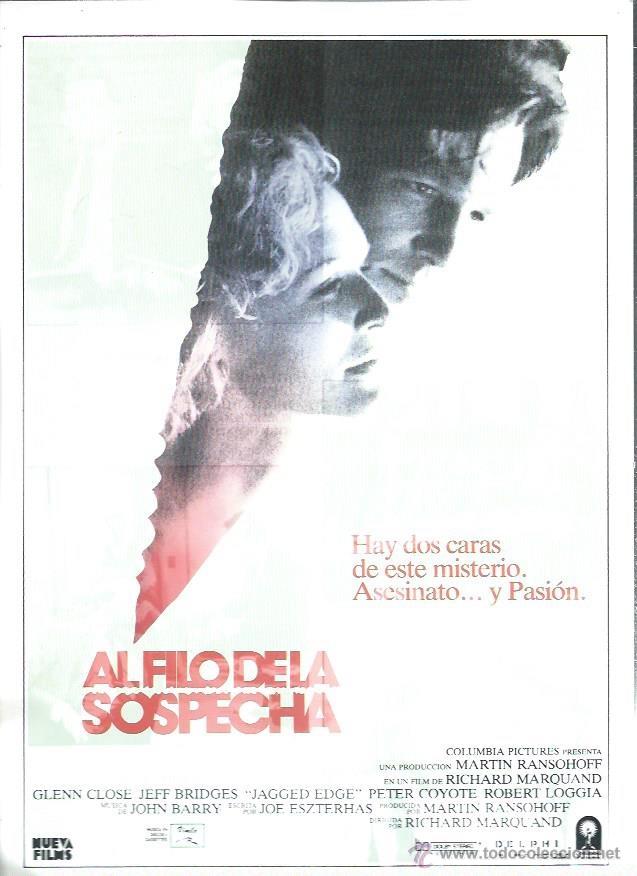Kino: GU&Iacute;A DE CINE PUBLICITARIA AL FILO DE LA SOSPECHA, ORIGINAL, 20 POR 30CM