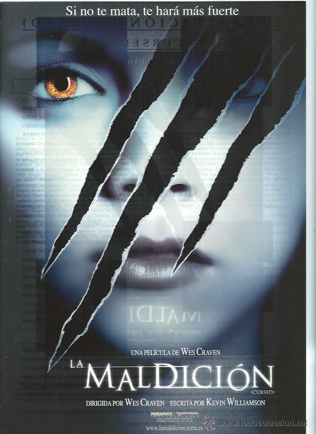 Cinema: GU&Iacute;A PUBLICITARIA DE LA PEL&Iacute;CULA LA MALDICI&Oacute;N, ORIGINAL, 20 POR 30CM