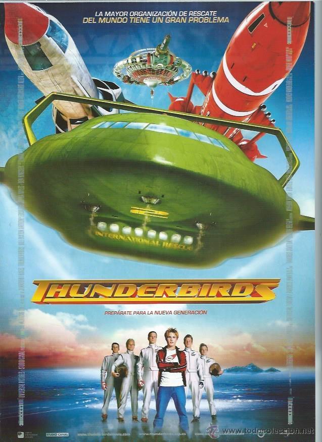 Cinema: GU&Iacute;A PUBLICITARIA DE LA PEL&Iacute;CULA THUNDERBIRDS, ORIGINAL, 20 POR 30CM