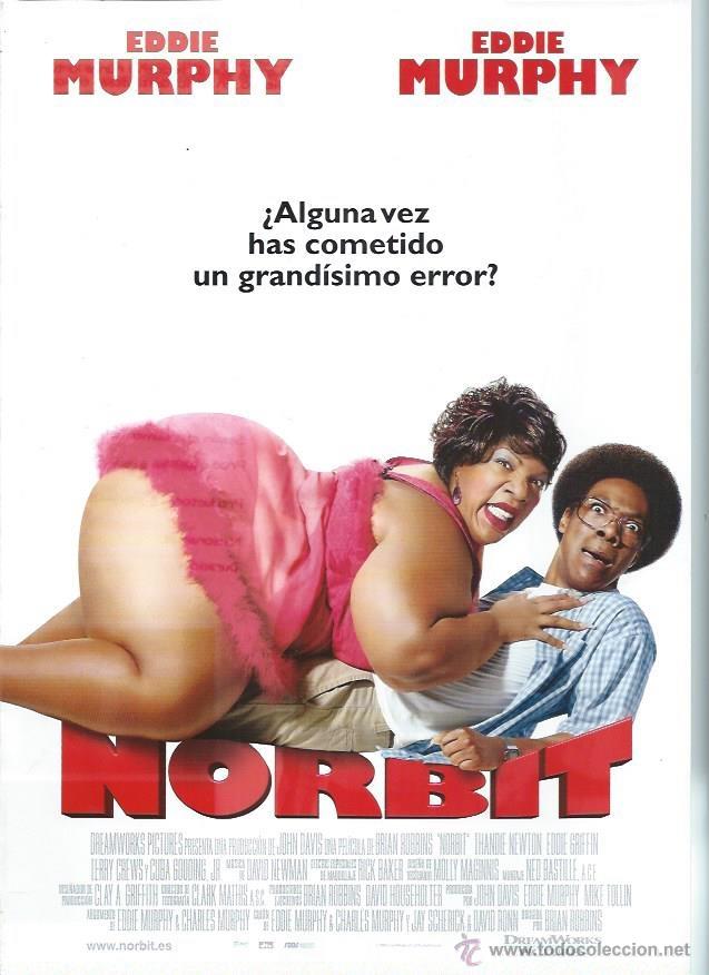 Cinema: GU&Iacute;A PUBLICITARIA DE LA PEL&Iacute;CULA NORBIT, EDDIE MURPHY, ORIGINAL, 20 POR 30CM