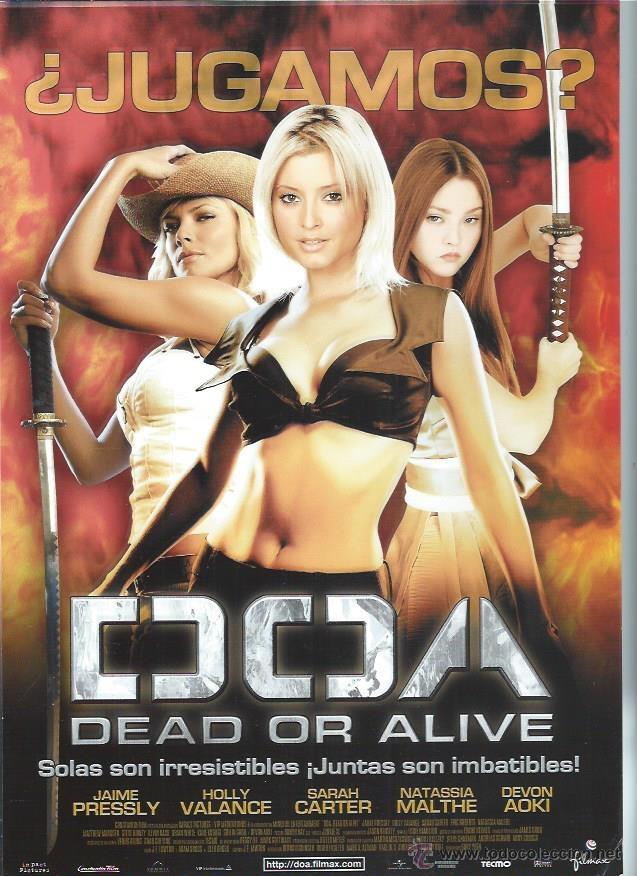 Cinema: GU&Iacute;A PUBLICITARIA DE LA PEL&Iacute;CULA DEAD OR ALIVE, ORIGINAL, 20 POR 30CM
