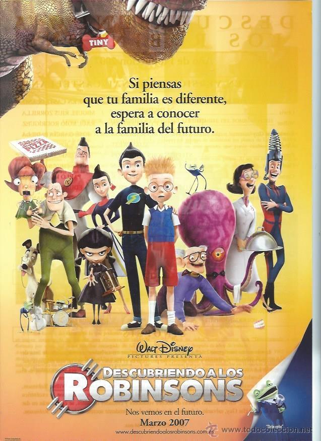 Kino: GU&Iacute;A PUBLICITARIA DE LA PEL&Iacute;CULA DESCUBRIENDO A LOS ROBINSONS, ORIGINAL, 20 POR 30CM
