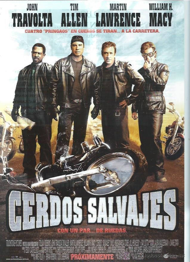 Cin&eacute;ma: GU&Iacute;A PUBLICITARIA DE LA PEL&Iacute;CULA CERDOS SALVAJES, ORIGINAL, 20 POR 30CM