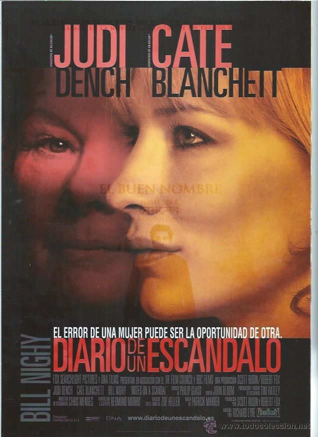 Cin&eacute;ma: GU&Iacute;A PUBLICITARIA DE LA PEL&Iacute;CULA DIARIO DE UN ESC&Aacute;NDALO, ORIGINAL, 20 POR 30CM