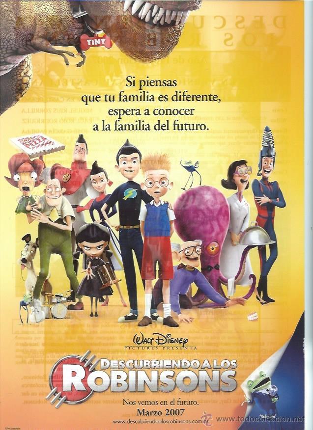 Cinema: GU&Iacute;A PUBLICITARIA DE LA PEL&Iacute;CULA DESCUBRIENDO A LOS ROBINSONS, ORIGINAL, 20 POR 30CM