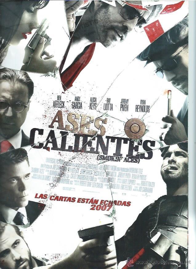 Cinema: GU&Iacute;A PUBLICITARIA DE LA PEL&Iacute;CULA ASES CALIENTES, ORIGINAL, 20 POR 30CM
