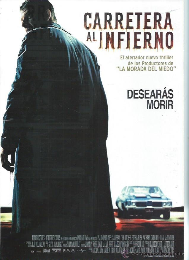 Cinema: GU&Iacute;A PUBLICITARIA DE LA PEL&Iacute;CULA CARRETERA AL INFIERNO, ORIGINAL, 20 POR 30CM