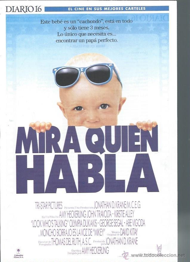 Cinema: GU&Iacute;A PUBLICITARIA DE LA PEL&Iacute;CULA MIRA QUI&Eacute;N HABLA, ORIGINAL, 20 POR 30CM
