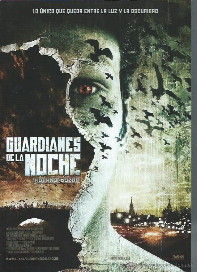 Cinema: GU&Iacute;A PUBLICITARIA DE LA PEL&Iacute;CULA GUARDIANES DE LA NOCHE, ORIGINAL, 20 POR 30CM