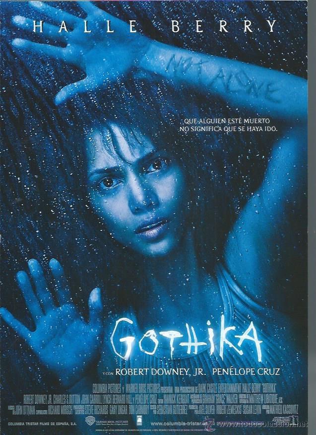 Cinema: GU&Iacute;A PUBLICITARIA DE LA PEL&Iacute;CULA GOTHIKA, HALLE BERRY, ORIGINAL, 20 POR 30CM