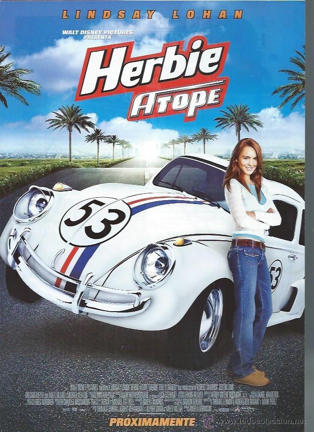 Cinema: GU&Iacute;A PUBLICITARIA DE LA PEL&Iacute;CULA HERBIE A TOPE, ORIGINAL, 20 POR 30CM