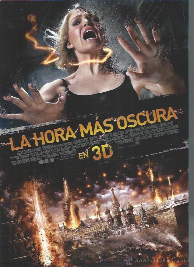Kino: GU&Iacute;A PUBLICITARIA DE LA PEL&Iacute;CULA LA HORA M&Aacute;S OSCURA EN 3D, ORIGINAL, 20 POR 30CM