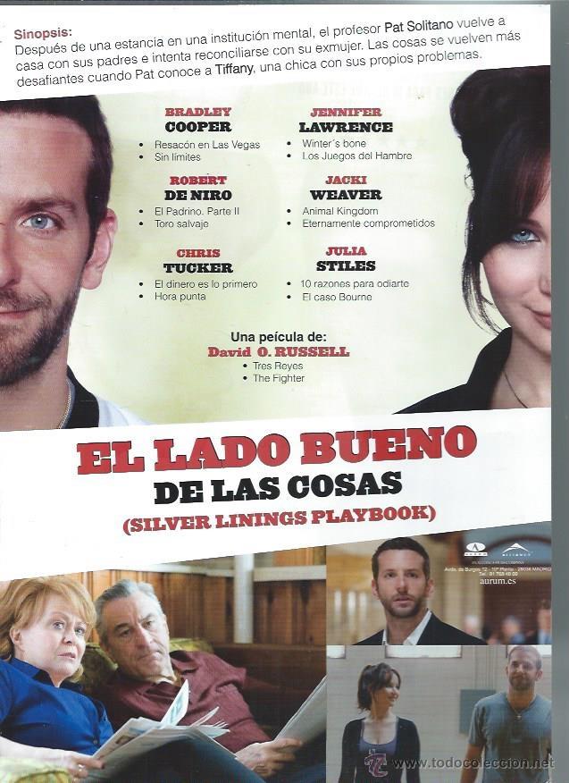 Kino: GU&Iacute;A PUBLICITARIA DE LA PEL&Iacute;CULA EL LADO BUENO DE LAS COSAS, ORIGINAL, 20 POR 30CM