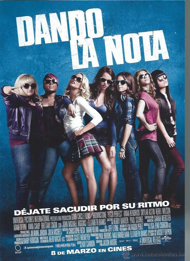 Kino: GU&Iacute;A PUBLICITARIA DE LA PEL&Iacute;CULA DANDO LA NOTA, ORIGINAL, 20 POR 30CM