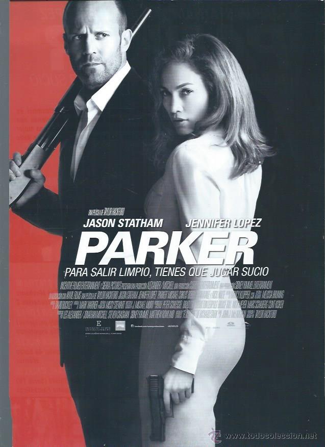 Cine: GU&Iacute;A PUBLICITARIA DE LA PEL&Iacute;CULA PARKER, ORIGINAL, 20 POR 30CM