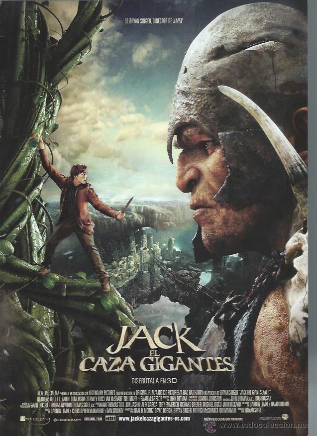 Kino: GU&Iacute;A PUBLICITARIA DE LA PEL&Iacute;CULA JACK EL CAZA GIGANTES, ORIGINAL, 20 POR 30CM