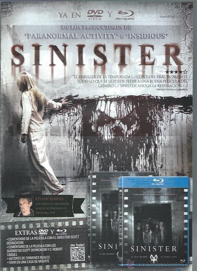 Kino: GU&Iacute;A PUBLICITARIA DE LA PEL&Iacute;CULA SINISTER, ORIGINAL, 20 POR 30CM