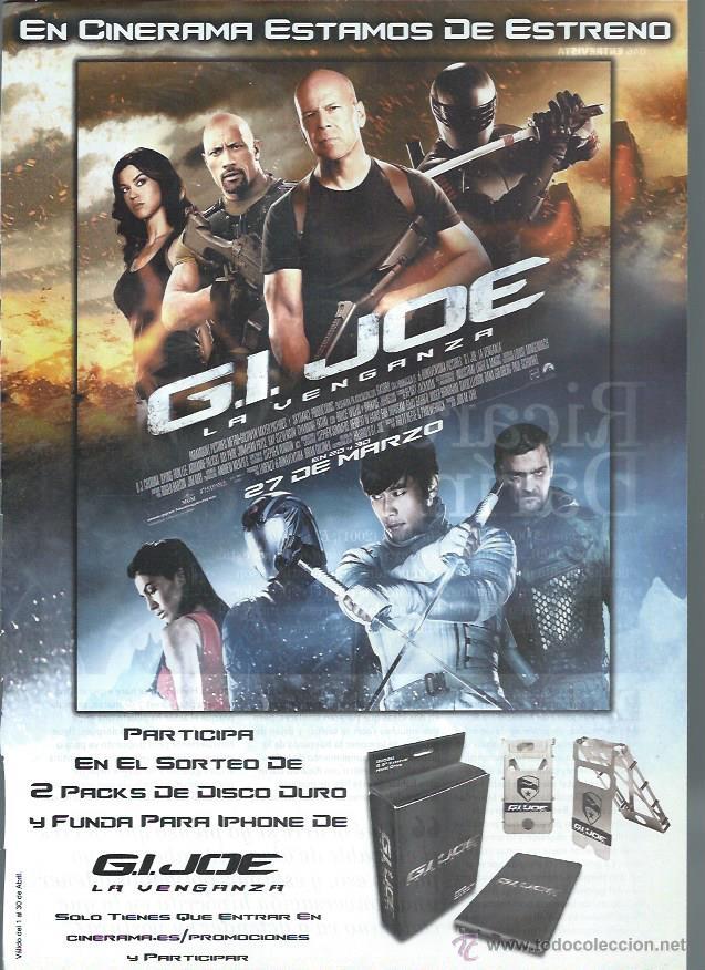 Kino: GU&Iacute;A PUBLICITARIA DE LA PEL&Iacute;CULA GI JOE, ORIGINAL, 20 POR 30CM