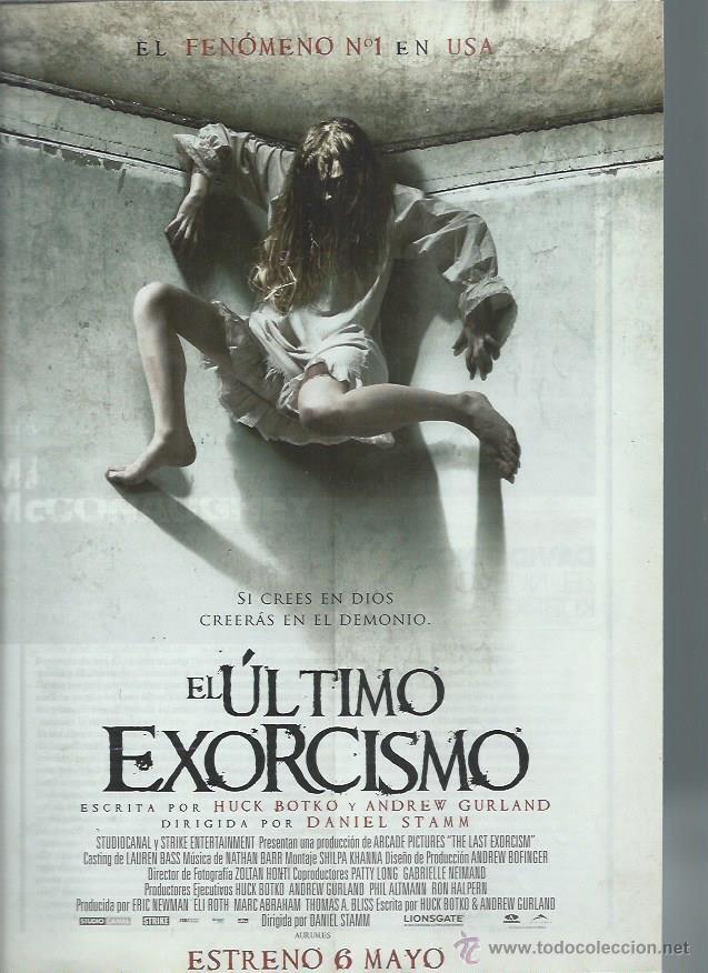 Cin&eacute;ma: GU&Iacute;A PUBLICITARIA DE LA PEL&Iacute;CULA EL &Uacute;LTIMO EXORCISMO, ORIGINAL, 30 POR 20CM