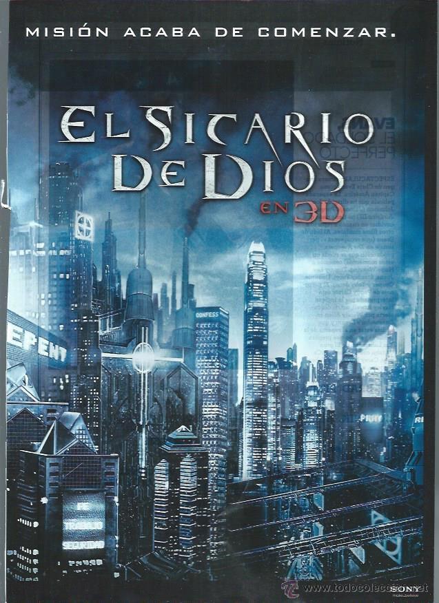 Cinema: GU&Iacute;A PUBLICITARIA DE LA PEL&Iacute;CULA EL SICARIO DE DIOS, ORIGINAL, 30 POR 20CM