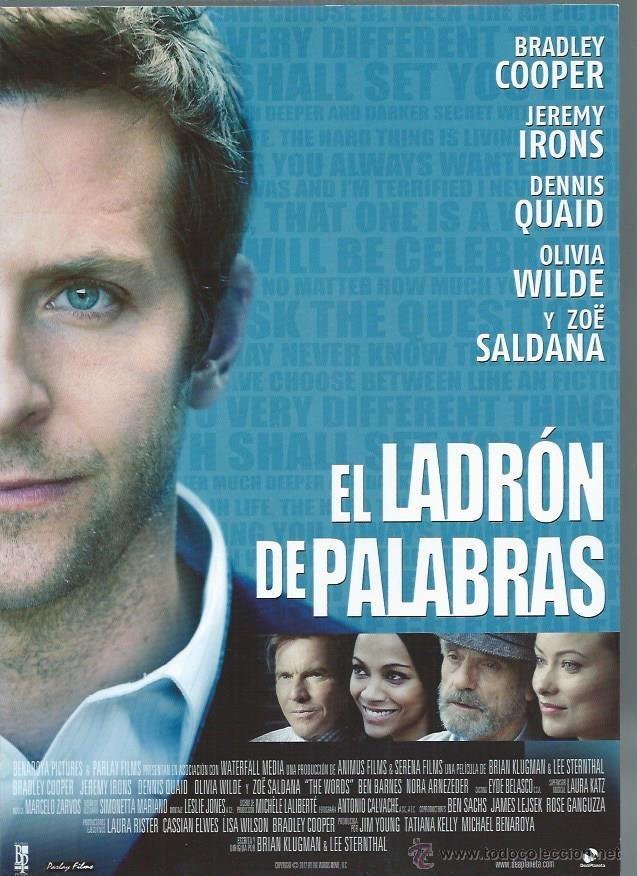 Cin&eacute;ma: GU&Iacute;A PUBLICITARIA DE LA PEL&Iacute;CULA EL LADR&Oacute;N DE PALABRAS, ORIGINAL, 30 POR 20CM