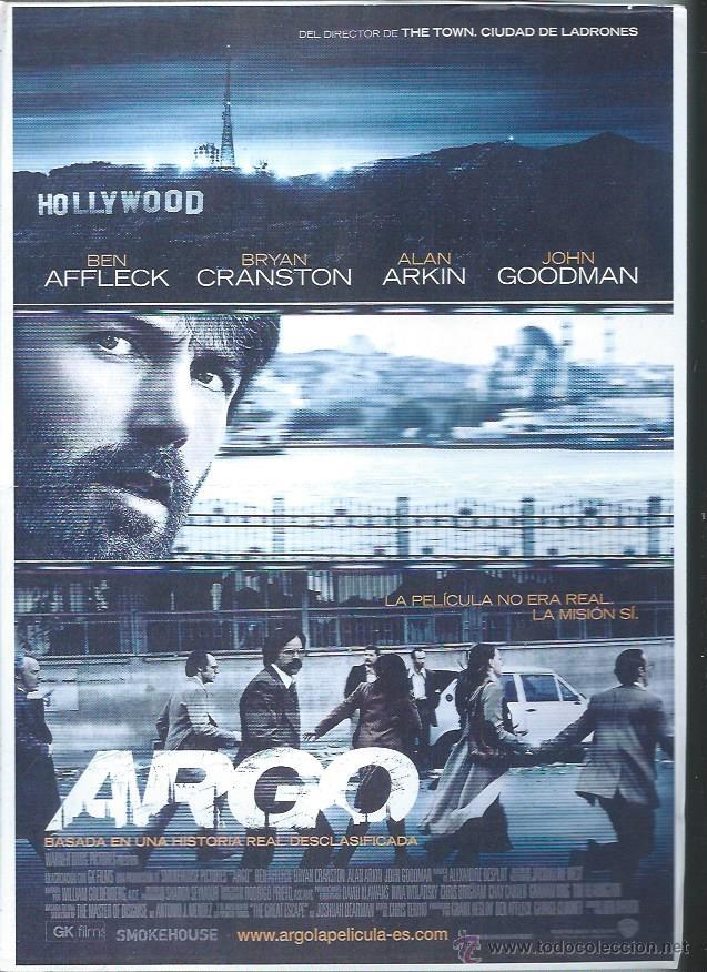 Cinema: GU&Iacute;A PUBLICITARIA DE LA PEL&Iacute;CULA ARGO, ORIGINAL, 30 POR 20CM
