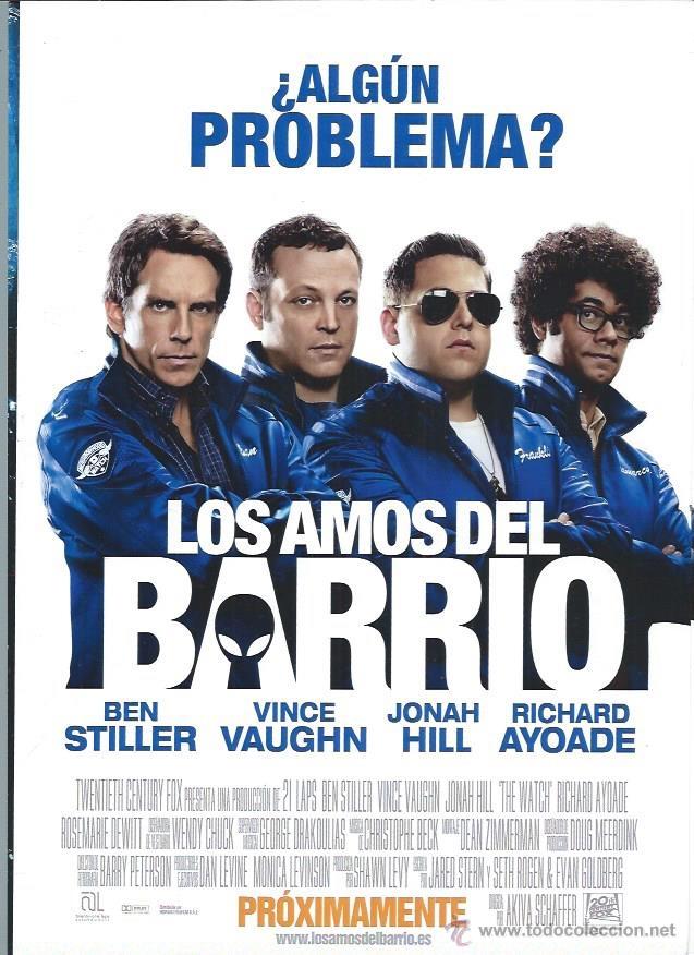 Cin&eacute;ma: GU&Iacute;A PUBLICITARIA DE LA PEL&Iacute;CULA LOS AMOS DEL BARRIO, ORIGINAL, 30 POR 20CM