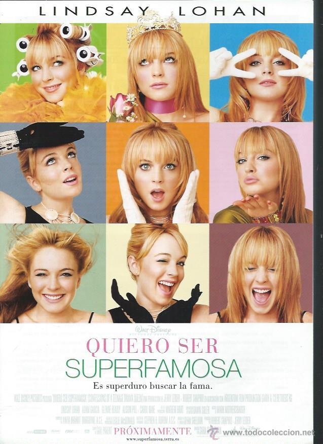 Cin&eacute;ma: GU&Iacute;A PUBLICITARIA DE LA PEL&Iacute;CULA QUIERO SER SUPER FAMOSA, ORIGINAL, 30 POR 20CM