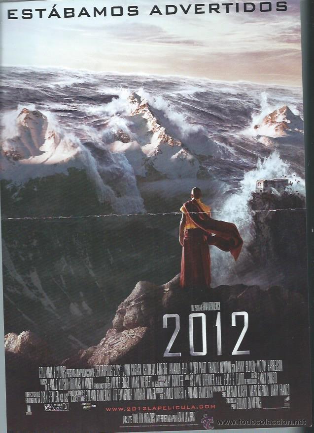 Cin&eacute;ma: GU&Iacute;A PUBLICITARIA DE LA PEL&Iacute;CULA 2012, ORIGINAL, 30 POR 20CM