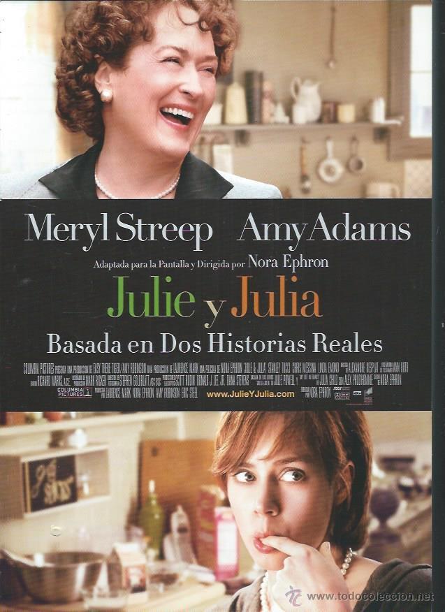 Cin&eacute;ma: GU&Iacute;A PUBLICITARIA DE LA PEL&Iacute;CULA JULIE Y JULIA, ORIGINAL, 30 POR 20CM