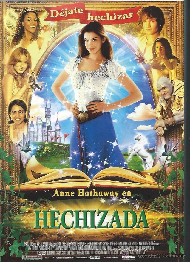 Kino: GU&Iacute;A PUBLICITARIA DE LA PEL&Iacute;CULA HECHIZADA, ANNE HATHAWAY, ORIGINAL, 30 POR 20CM