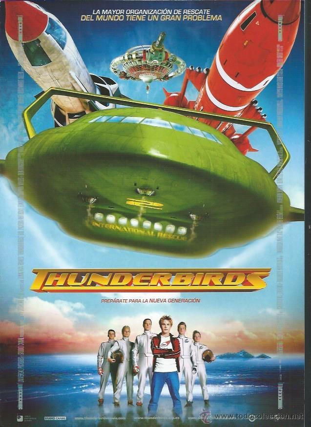 Kino: GU&Iacute;A PUBLICITARIA DE LA PEL&Iacute;CULA THUNDERBIRDS, ORIGINAL, 30 POR 20CM