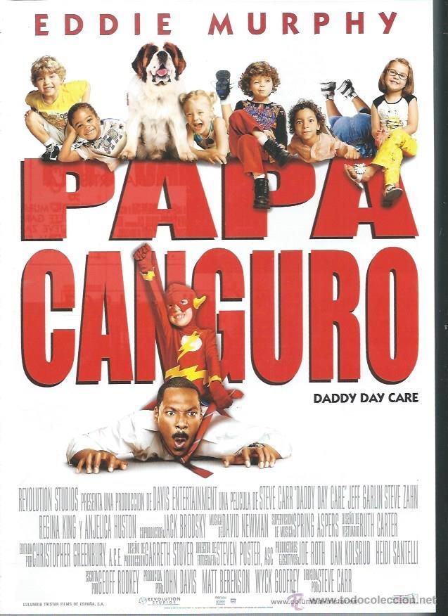 Kino: GU&Iacute;A PUBLICITARIA DE LA PEL&Iacute;CULA PAP&Aacute; CANGURO, ORIGINAL, 30 POR 20CM